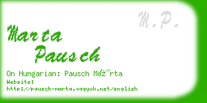 marta pausch business card